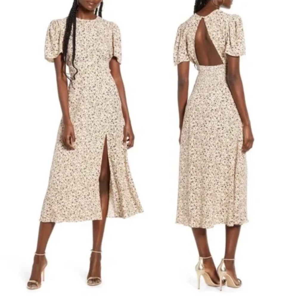Floral Cream Maxi Dress - Elegant Women's Dress